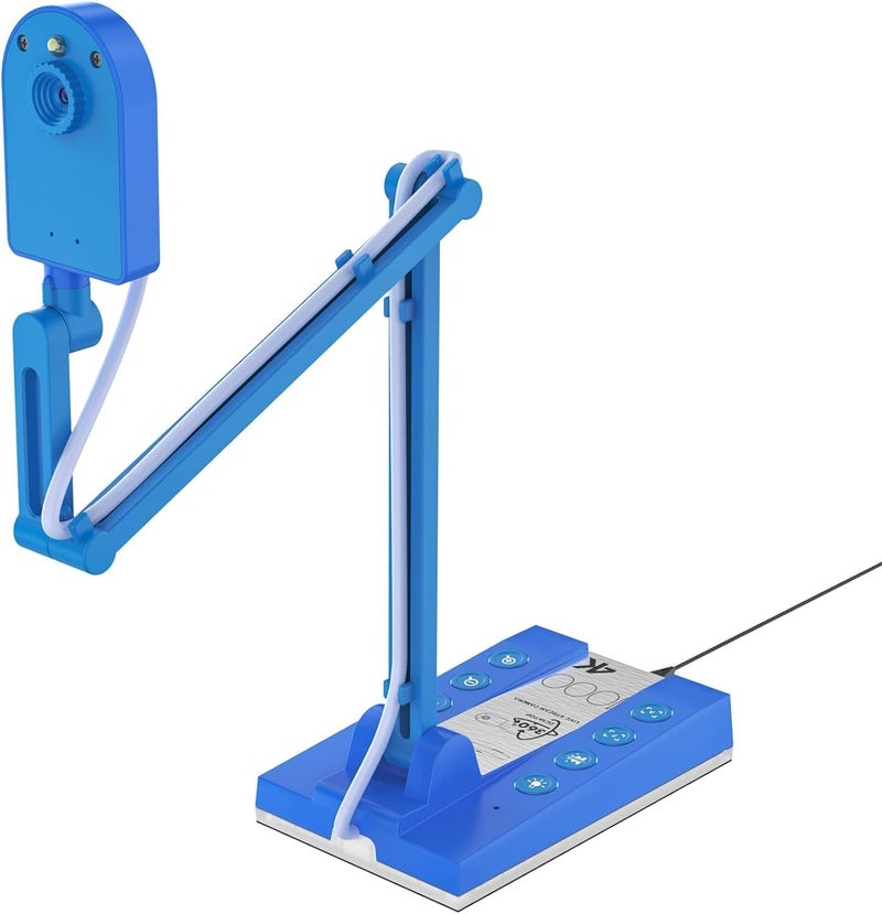 TreasLin Store Document Camera,10MP USB Document Camera for Teachers, Overhead Camera Remote Learning, Classroom Presentations, Art Classes Online Teaching with Multi Angle Rotation Adjustment LED Light - Image 1